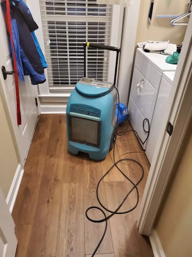 Commercial dehumidifier deployed for Flood Damage Cleanup in Bagley